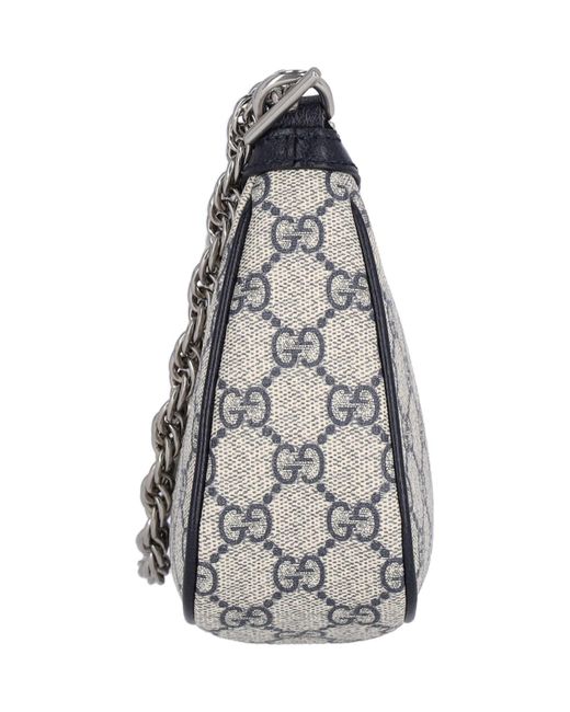 Gucci Gray 'ophidia' Small Shoulder Bag