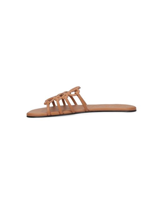 Loewe White Sandals "Anagram Petal"