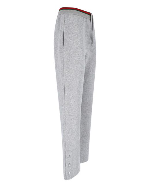 Gucci Gray 'Web' Track Pants