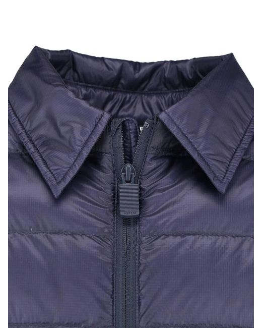 Aspesi Blue Lightweight Polyamide Tech Jacket for men