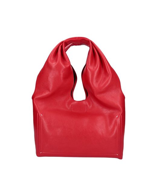 Maison Margiela Red Bright Ovine Leather Mini Crossbody Bag For