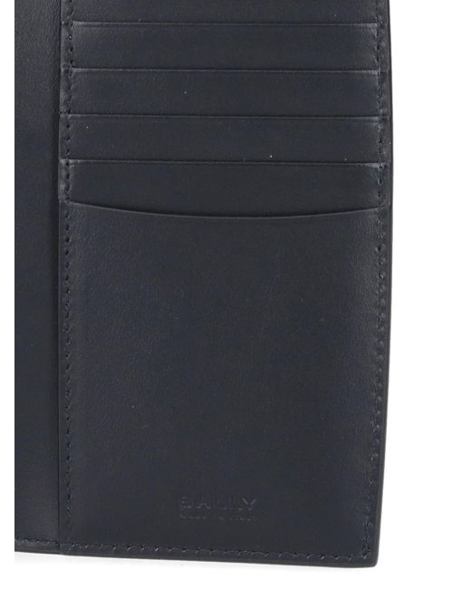 Bally Black Bi-fold Logo Wallet for men