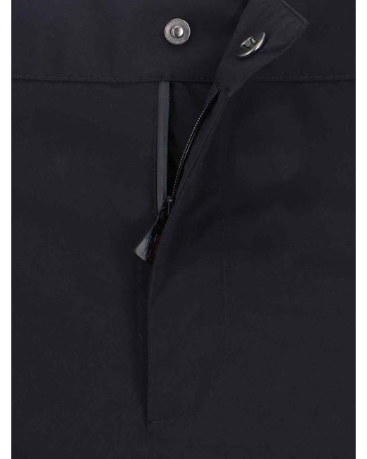 Moncler Blue Technical Polyamide Trousers for men