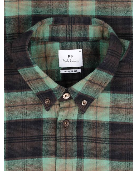 Paul Smith Green Check Shirt for men
