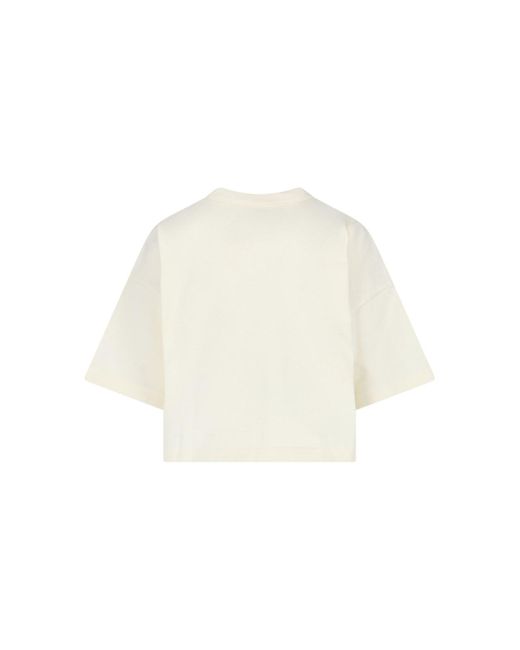 T-Shirt Crop di Bottega Veneta in White