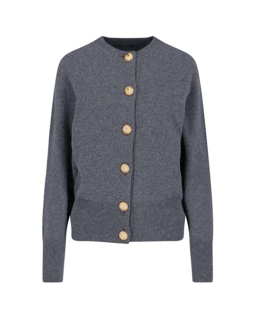 Balmain Blue Cashmere & Virgin Wool Sweater