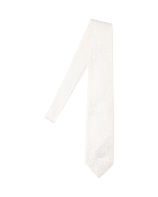 Tom Ford White Lightweight 100% Mulberry Silk Tie For for men