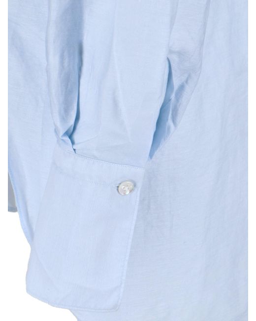Finamore 1925 Blue Linen Blend Shirt