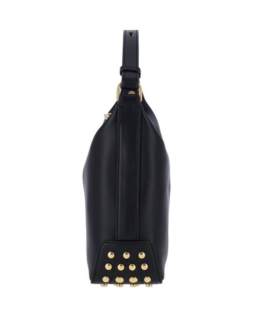 Tod's Black Shoulder Bag Metal Dots