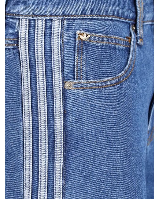 Adidas Blue Wide Jeans "Firebird"