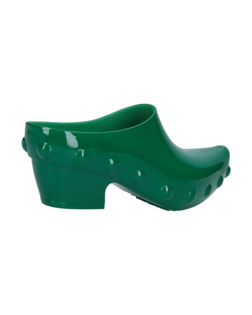 Bottega Veneta Green Mules "Gondola"