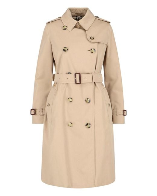 Burberry Natural Double-Breasted Trench Coat