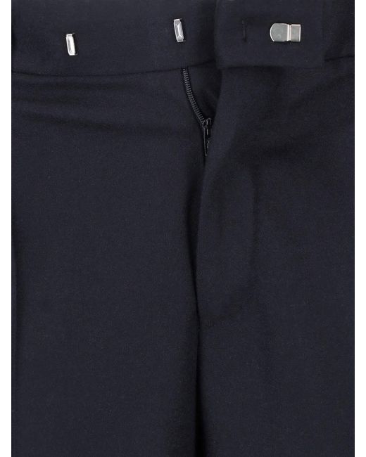 PT Torino Blue Virgin Wool And Cashmere Pants for men