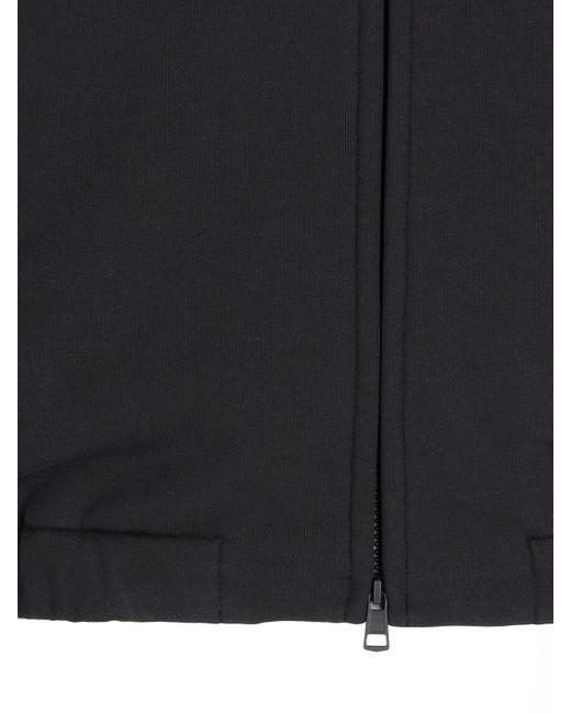 Moncler Black Cotton Fleece Overshirt for men