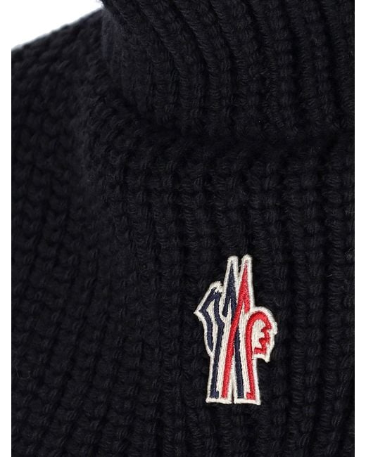 Moncler Black Virgin Wool Neck Warmer