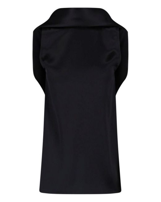 Bottega Veneta Black Silk Fluid Top