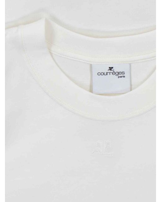 Courreges White T-Shirts And Polos Cotton