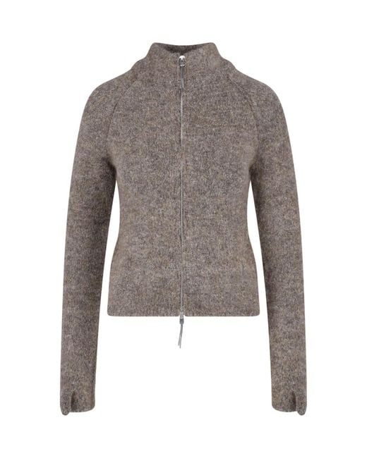 Roa Gray “Tasna” Zip-Up Cardigan
