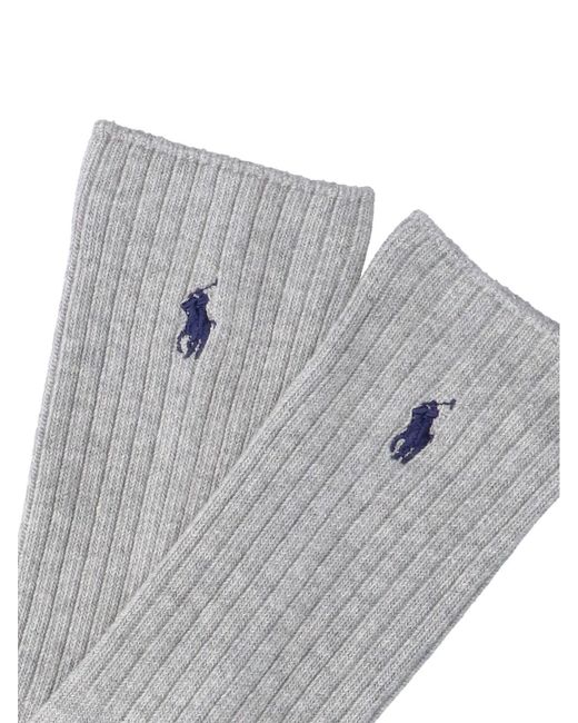Polo Ralph Lauren Gray Logo Socks