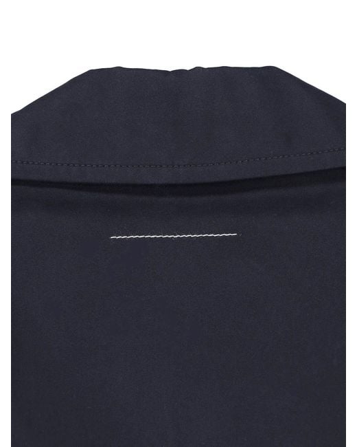 MM6 by Maison Margiela Black Cotton Twill Trench