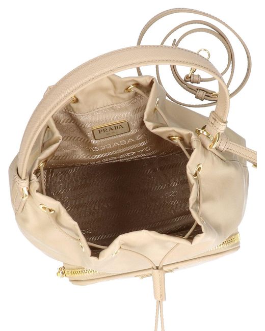 Borsa Secchiello "Duet" di Prada in Natural