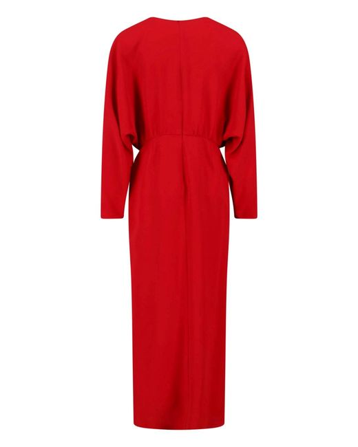Valentino Red Silk Maxi Dress