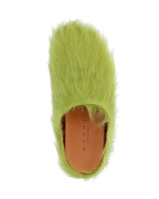 Marni Green Slip-On Mules