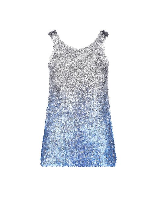 Maison Margiela Blue Laminated Knit Top