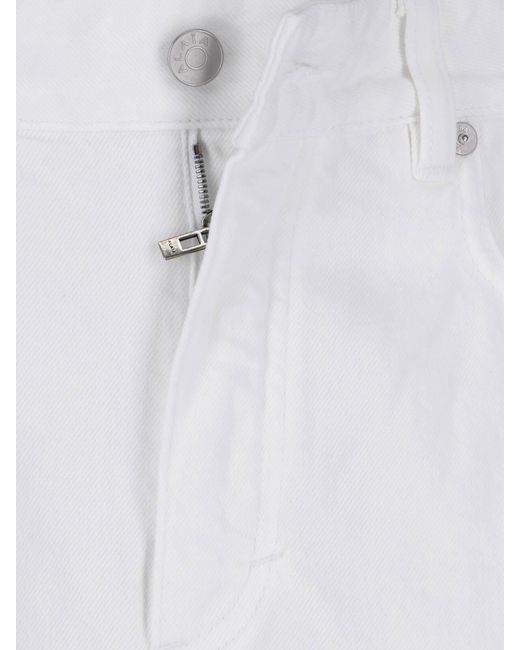 Alaïa White Rounded Jeans