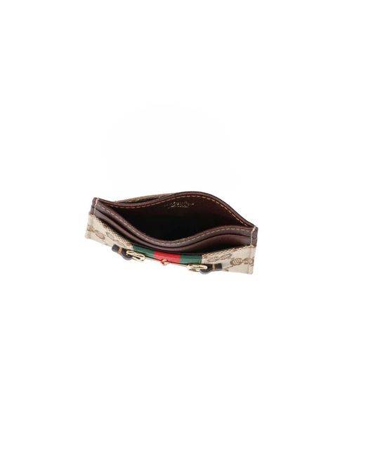 Gucci White Cardholder "Horsebit Web"