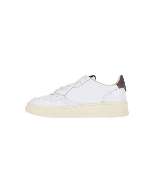 Autry White Cow Leather & Suede Sneakers