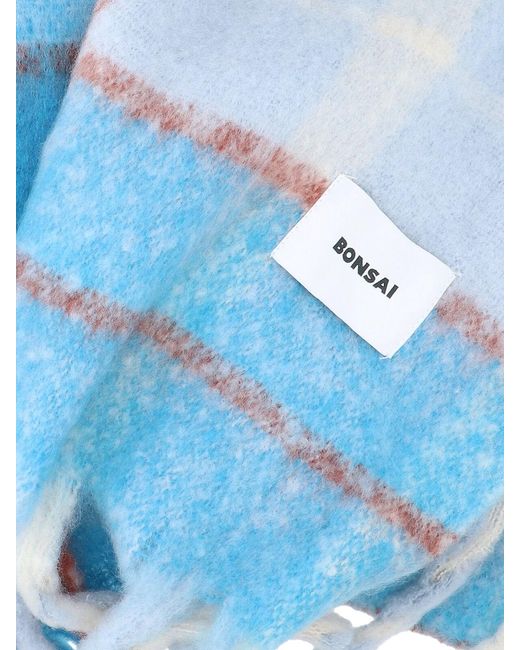 Sciarpa "Check" di Bonsai in Blue da Uomo