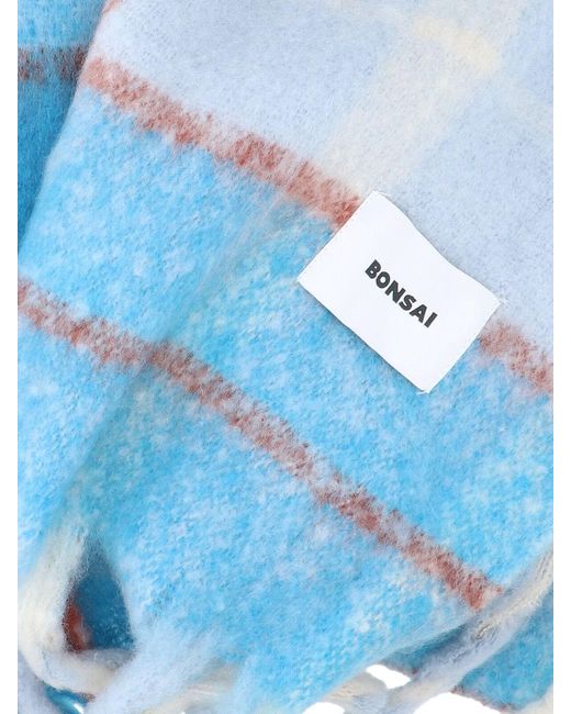 Sciarpa "Check" di Bonsai in Blue da Uomo