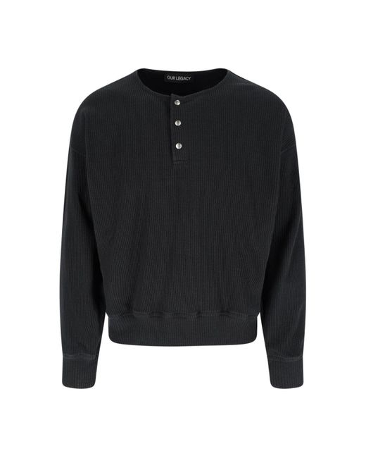 Our Legacy Black 'Ballon' Crew Neck Sweatshirt for men