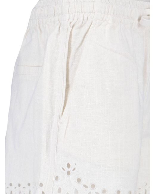 Isabel Marant White Straight-Leg Trousers With Tailored Fit