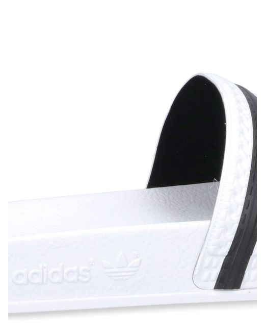 Adidas White Logo Slide Sandals for men