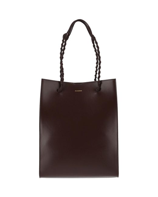 Borsa Tote "Tangle" di Jil Sander in Brown