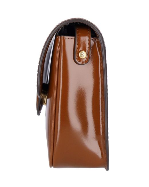 Borsa Tracolla Logo di Tory Burch in Brown