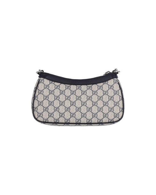 Gucci Gray 'ophidia' Small Shoulder Bag