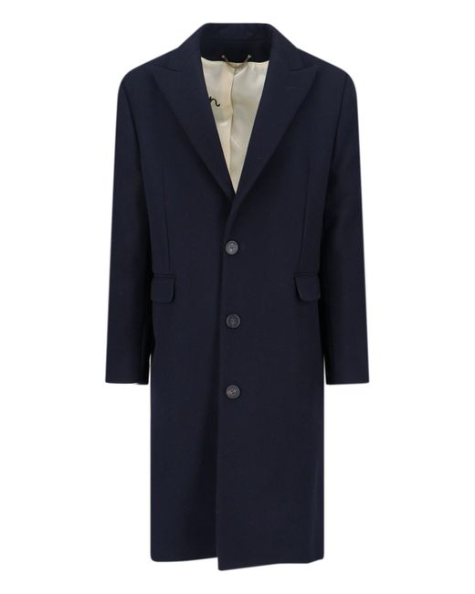 Cappotto In Misto Lana Vergine di Golden Goose Deluxe Brand in Blue da Uomo