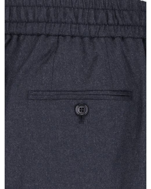 Dolce & Gabbana Blue Virgin Wool Trousers for men