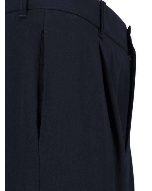 Giorgio Armani Blue Virgin Wool Straight Pants for men