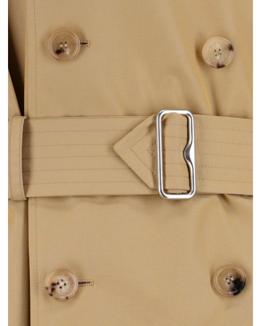 Burberry Natural Double-breasted Midi Trench Coat for men