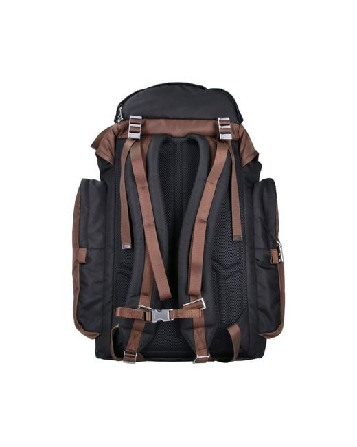 Prada Black Large Backpack Logo for men