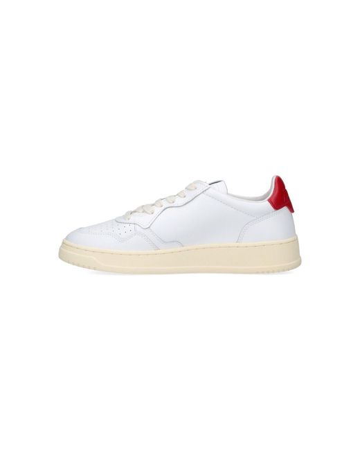 Autry White Low-Top Sneakers With Rounded Toe for men