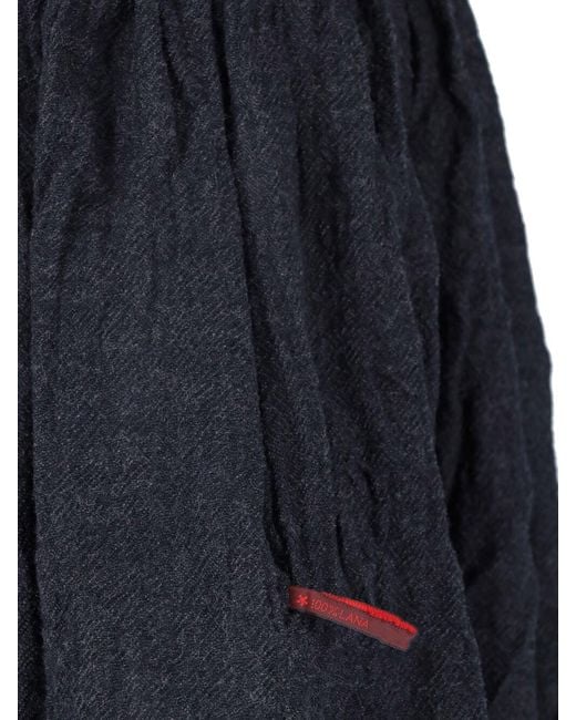 Daniela Gregis Blue Midi Wool Skirt
