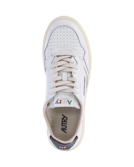 Autry White Cow Leather Sneakers for men