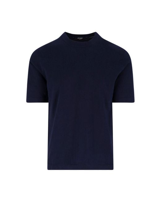 K-Way Blue 'Combe' Crew Neck Sweater for men