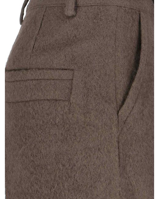 Low Classic Brown Wool And Alpaca Blend Pants