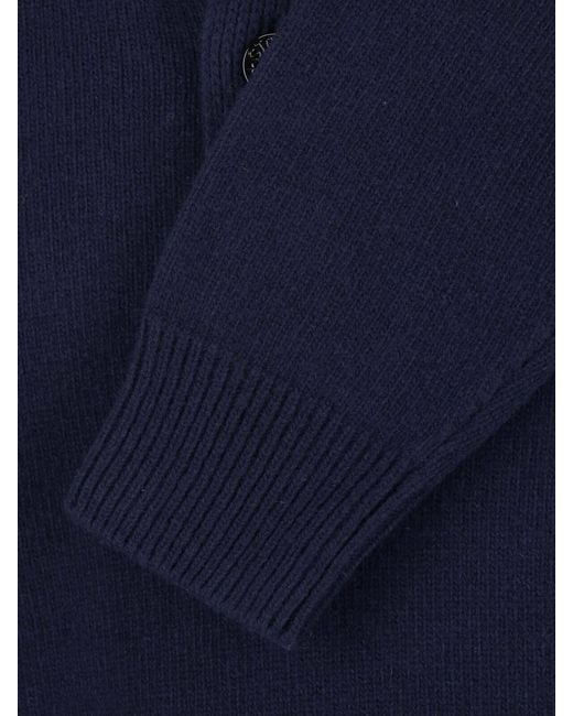 Stone Island Blue Virgin Wool Sweater for men